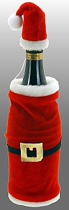 Украшение для винной бутылки "Рождественский костюмчик", Koopman International