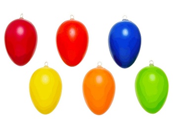Декоративные пасхальные яйца "Разноцветное настроение", пластиковые, 6 см (20 шт.), Kaemingk