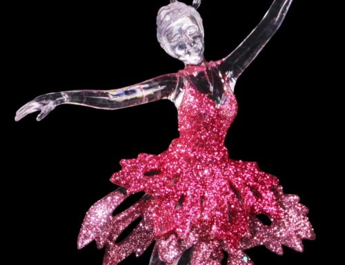 Ёлочное украшение "Ажурная балерина", розовая, 15 см, Forest Market фото 2