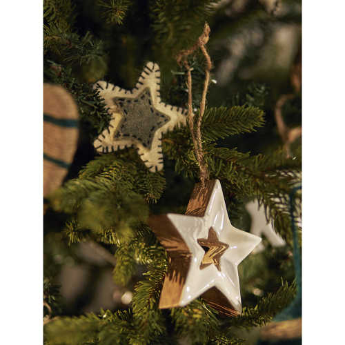 Набор елочных украшений milky stars из коллекции new year essential, 3 шт. фото 9