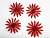 Декоративные пуансеттии МАЛЬЯ на клипсе, красные, 8 см, набор 4 шт., Koopman International