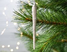 Ёлочная игрушка СОСУЛЬКА ЛЕДЯНАЯ КРАСОТКА СЕЛЕСТА, пенополистирол, 15 см, Winter Deco