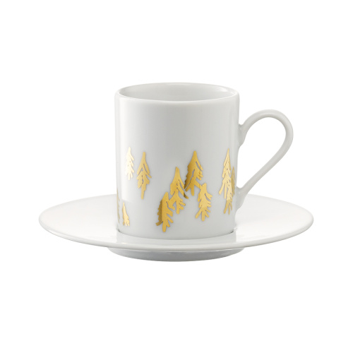 Набор из 2 чашек для кофе с блюдцами Fir Metallic 0,1 л фото 6