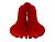 Набор подвесных бумажных колокольчиков, 28 см, красный, Peha Magic