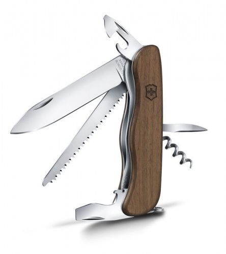Нож Victorinox Forester, 111 мм, 10 функций, с фиксатором лезвия, деревянная рукоять, 0.8361.63 фото 3