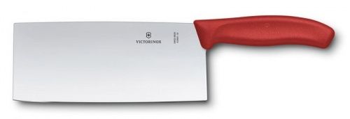 Нож Victorinox сантоку, лезвие 18 см, красный (подарочная коробка)