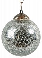 Винтажный шар серебряный состаренный, стекло (Kaemingk)