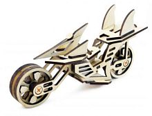 Конструктор 3D деревянный подвижный Lemmo Мотоцикл Фантом