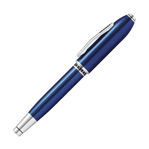 Cross Peerless Translucent Quartz - Blue Engraved Lacquer, перьевая ручка, М фото 3