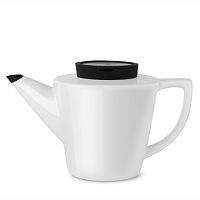 Заварочный чайник с ситечком Infusion 1,2 литра, из фарфора, белого цвета