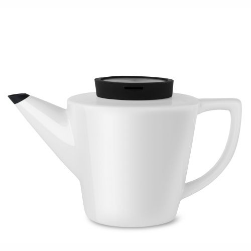 Заварочный чайник с ситечком Infusion 1,2 литра, из фарфора, белого цвета