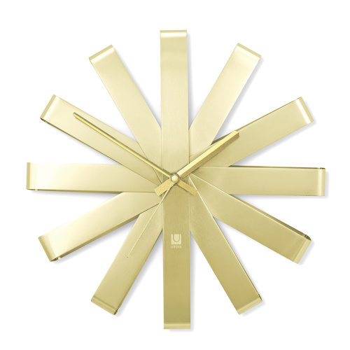Часы настенные Ribbon латунь фото 4