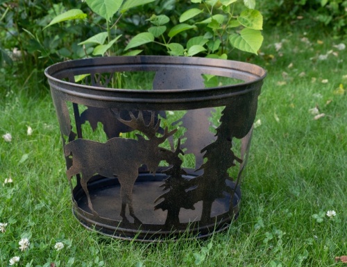 Чаша для костра ЛОСИНЫЙ ОСТРОВ, металл, тёмно-коричневый, 45x45x35 см, уличная, Kaemingk фото 3