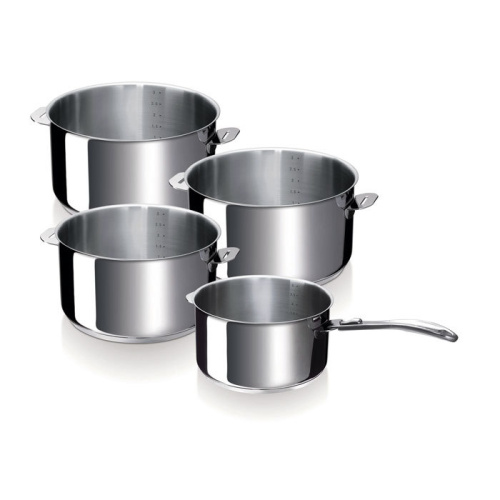 Кастрюля CHEF PRATIQUE объемом 3,3 литра (диаметр 20 см) от BEKA, изготовленная из нержавеющей стали с зеркальной полировкой 
Кастрюля CHEF PRATIQUE объемом 5 литров (диаметр 24 см) от BEKA, изготовленная из нержавеющей стали с зеркальной полировкой
Встав