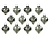 Набор ёлочных игрушек СЕРДЕЧКИ мини, стекло, серебряные, глянцевые и матовые, 4.5 см (12 шт.), Kaemingk (Decoris)