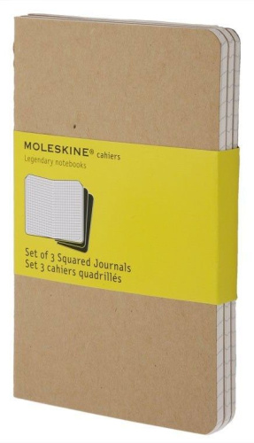 Набор 3 блокнота Moleskine Cahier Journal Pocket, в клетку