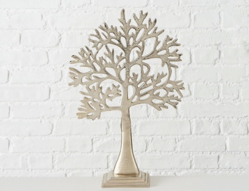 Интерьерное украшение "Морозное деревце" малое, металлическое, серебряное, Boltze