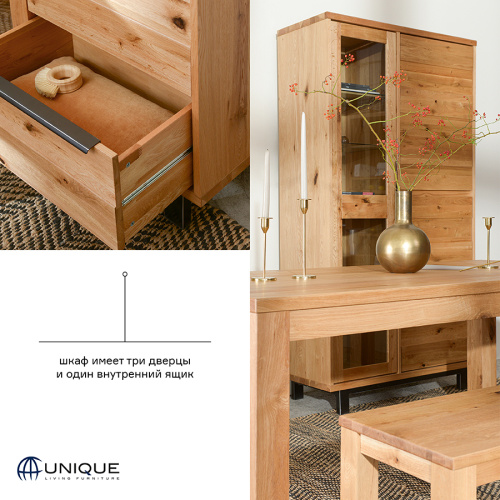 Шкаф unique furniture, florence, 102х45х190 см фото 2
