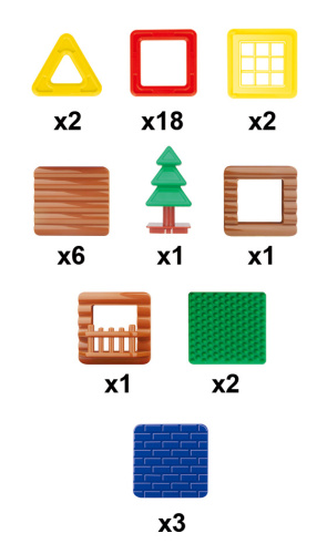 Магнитный конструктор МАГНИКОН МК-36 Домик в деревне фото 4