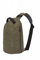 Рюкзак-антивор Swissgear с одним плечевым ремнем, хаки, 21x12,5x34 см, 8,5 л