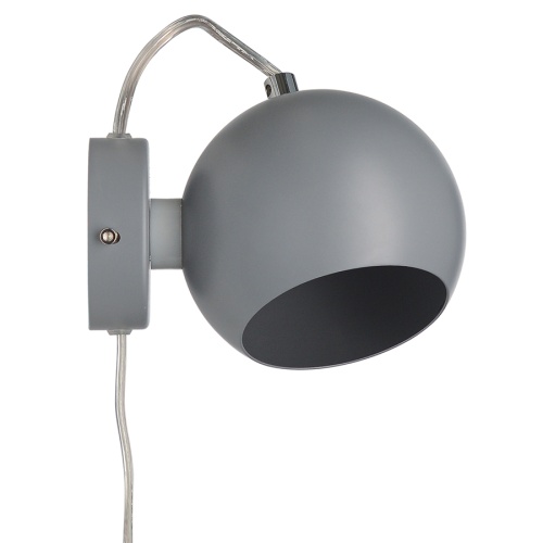 Лампа настенная ball, D12 см, светло-серая матовая фото 5