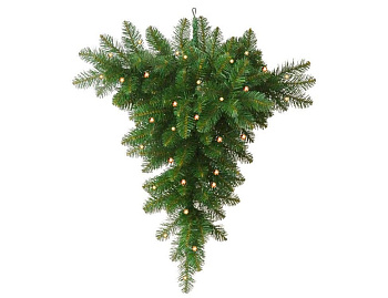 Подвесная ель НЬЮАРК, зелёная, PVC, 50 тёплых белых LED-огней, 1 м, A Perfect Christmas