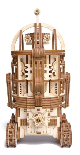 Механическая деревянная сборная модель Wood Trick Космический робот Уборщик фото 2