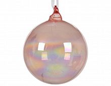 Ёлочный шар "Мыльный пузырь" розовый, стекло, 15 см, Kaemingk