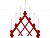Светильник-горка рождественский RUT (красный) на 7 свечей, 53х43 см, STAR trading