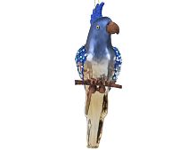 Ёлочная игрушка СИНИЙ КАКАДУ, стекло, 18 см, Kaemingk