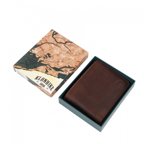 Бумажник Klondike Digger Amos, темно-коричневый, 12,5x10x2,5 см фото 5