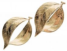 Набор колец для салфеток "Изящество листьев", золотой, 4х3 см, 2 шт, Kaemingk