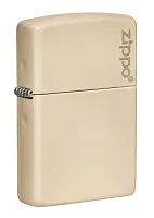 Зажигалка Zippo Classic с покрытием Flat Sand, латунь/сталь, бежевая, глянцевая, 38x13x57 мм