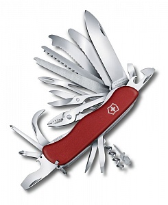 Нож Victorinox WorkChamp XL, 111 мм, 31 функция, с фиксатором лезвия, красный