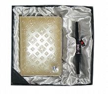 Набор подарочный Pierre Cardin - Black ST, обложка для паспорта + шариковая ручка