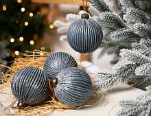 Набор стеклянных шаров ДЕПЛЮИ, 10 см, 4 шт., Winter Deco