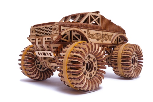 Механическая сборная модель Wood Trick Монстр-Трак фото 3
