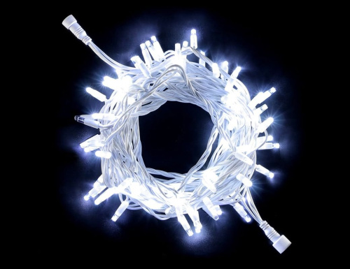 Уличная гирлянда Legoled 100 холодных белых LED, 10 м, белый КАУЧУК, соединяемая, IP65, BEAUTY LED