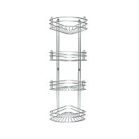 RUS-385026-4 Zn Полка для ванной 4-ярусная угловая, Rosenberg