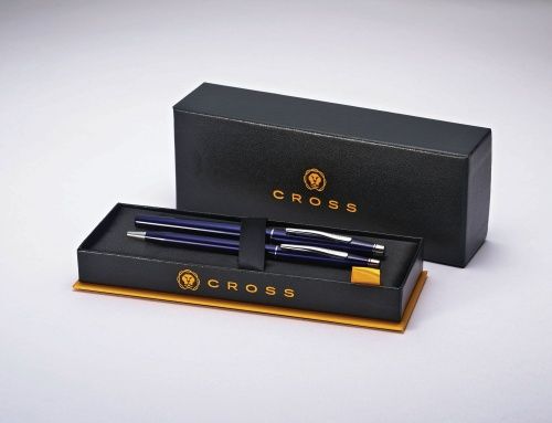 Набор подарочный Cross Classic Century - Translucent Blue Lacquer, шариковая ручка + ручка-роллер фото 2