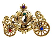 Ёлочная игрушка КАРЕТА ЗОЛУШКИ, пластик, золотая, 10 см, Kurts Adler