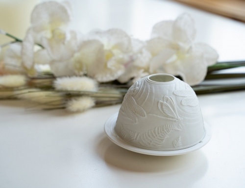 Подсвечник для чайной свечи "Романтичные стрекозы", фарфор, 8х12 см, SHISHI фото 3