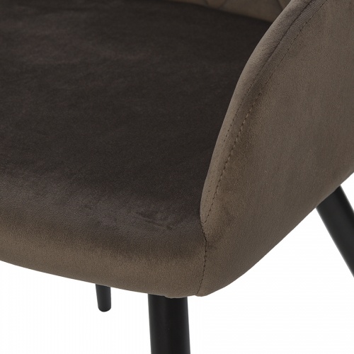 Кресло beata, велюр, коричневое фото 2