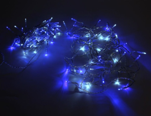 Светодиодная гирлянда "Нить объемная", LED лампы, прозрачный PVC провод, контроллер, уличная, Kaemingk фото 2
