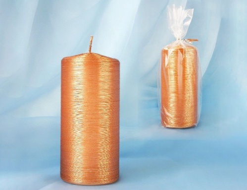 Свеча столбик "Бронзовый рельеф", 6х12.5 см, Омский Свечной фото 3