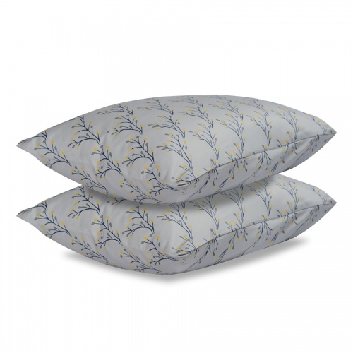 Комплект постельного белья двуспальный из сатина с принтом "Соцветие" из коллекции essential Tkano фото 2