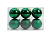 Набор однотонных пластиковых шаров, глянцевые и матовые, зеленые, 80 мм, упаковка 6 шт., Winter Decoration