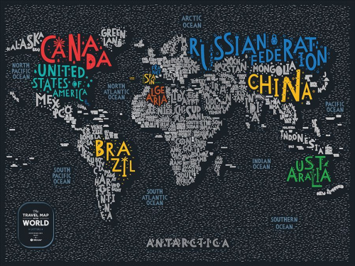 Карта travel map letters world фото 33