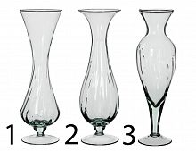 Ваза "Хелена", стекло, прозрачная, 30х9 см, разные модели, Edelman