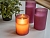 Восковая светодиодная свеча в стакане МЭРИЛ, имитация "живого" мерцающего пламени, колышущийся язычок, благородно-розовая, 7.5х15 см, Peha Magic